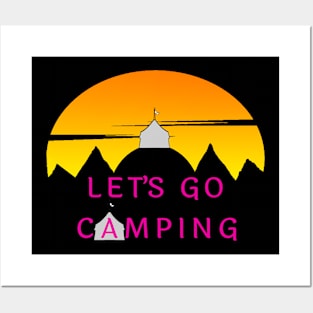 Let's go camping Posters and Art